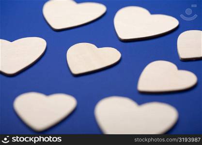 Close-up of paper hearts