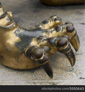 Close-up of paw of a guardian statue, Forbidden City, Xicheng District, Beijing, China