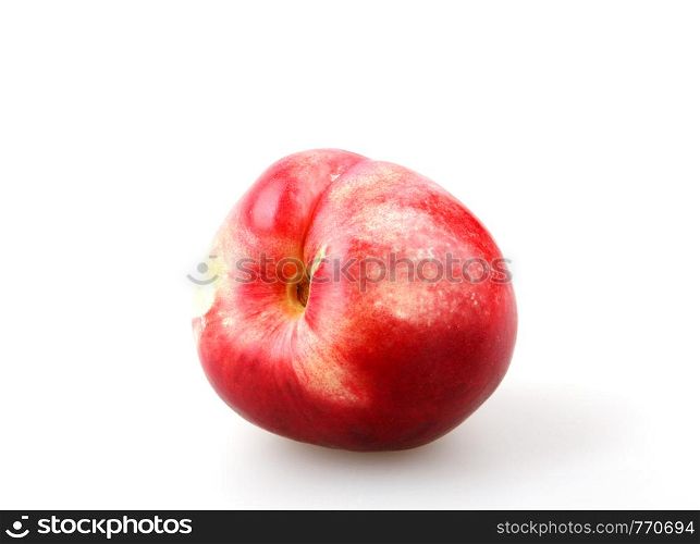Close-Up Of Peach Against White Background