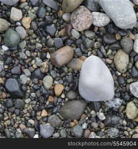 Close-up of pebbles, Deception Pass State Park, Washington State, USA