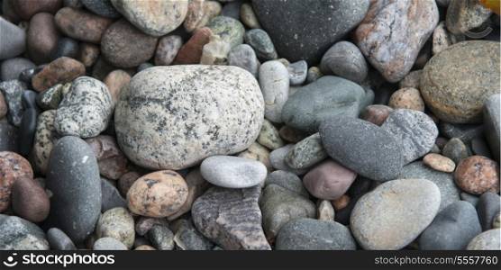 Close-up of pebbles, Portland Creek, Gros Morne National Park, Newfoundland And Labrador, Canada