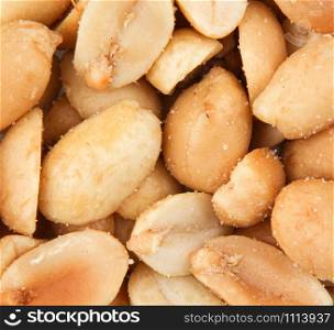 Close-Up Of Peeled Peanuts Background