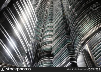 Close up of Petronas towers. Close up of Petronas towers in Kuala Lumpur