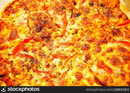 Close up of pizza background