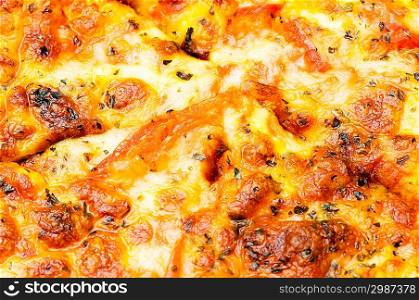 Close up of pizza background