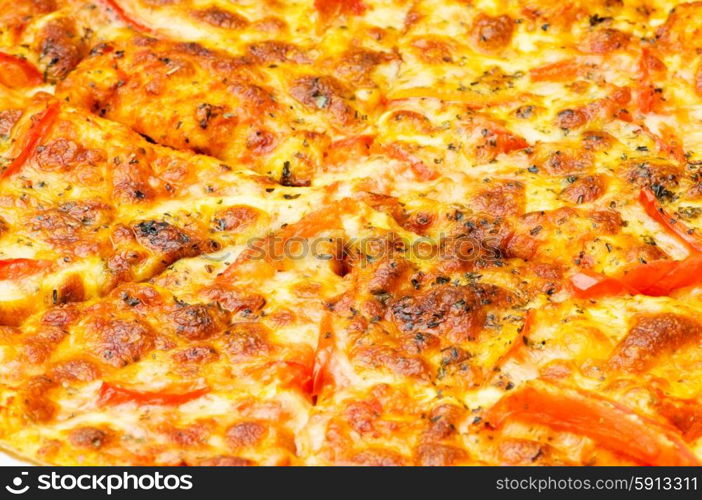 Close up of pizza background