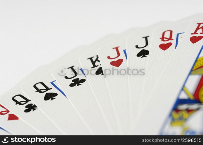 Close-up of playing cards