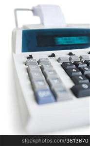 Close-up of pushbuttons of financial calculator