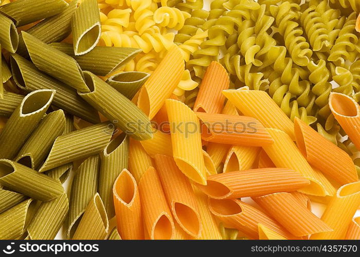 Close-up of raw pasta