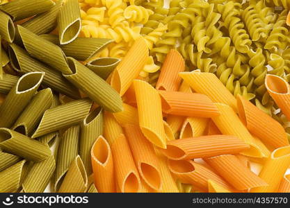 Close-up of raw pasta