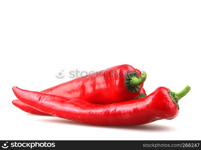 Close-Up Of Red Chili Pepper Against White Background