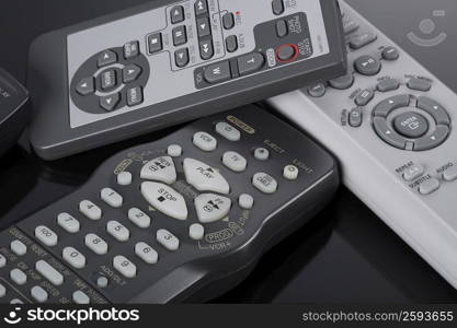 Close-up of remote controls