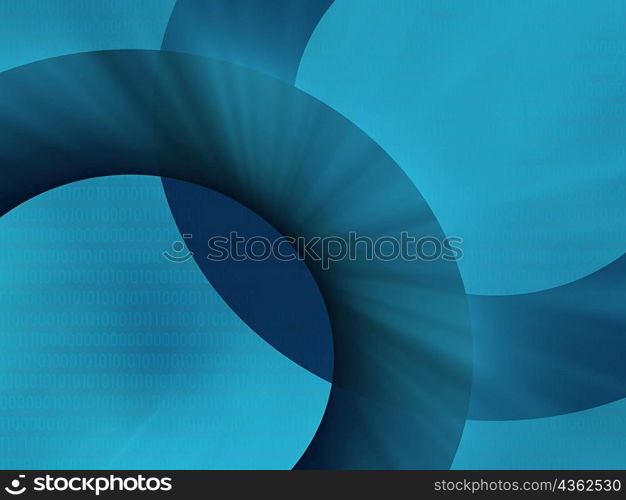 Close-up of rings on a blue background