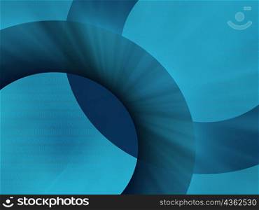 Close-up of rings on a blue background