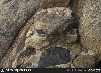 Close-up of rocks at coast, Yelapa, Jalisco, Mexico