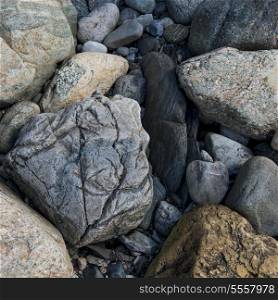 Close-up of rocks, Wild Cove, Norris Point, Gros Morne National Park, Newfoundland And Labrador, Canada