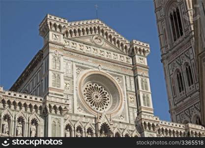 Close up of rosette of Duomo of Florence