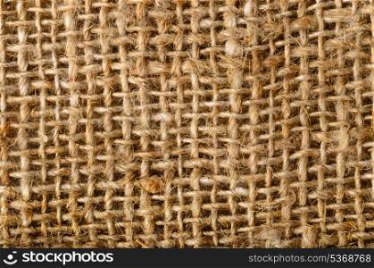 Close-up of rough sackcloth texture background