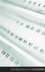 Close-up of rulers