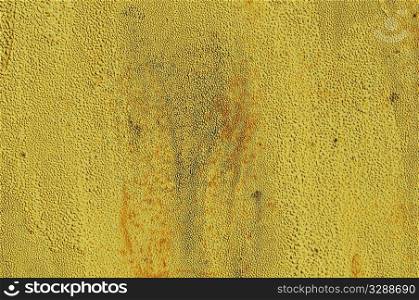 Close up of rusted khaki steel surface texture