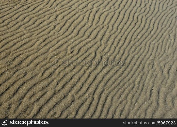 Close up of sand ripples on the desert for background