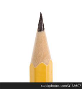 Close up of sharp pencil point.