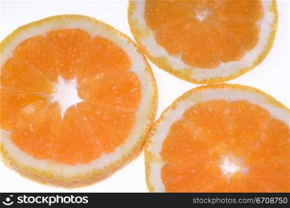 Close-up of slices of an orange
