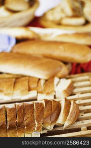 Close-up of slices of bread