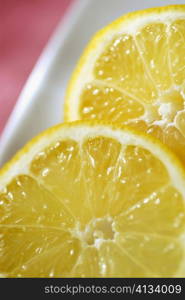 Close-up of slices of lemon