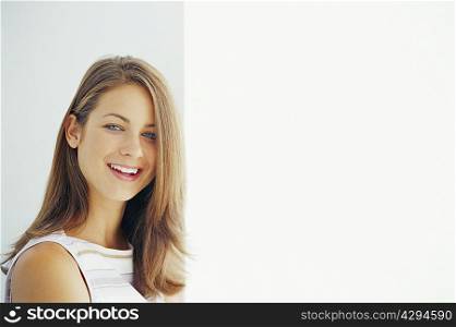 Close up of smiling woman?s face