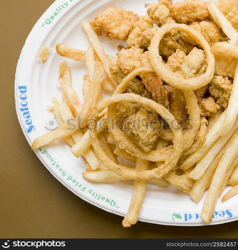 Close-up of snacks in a plate