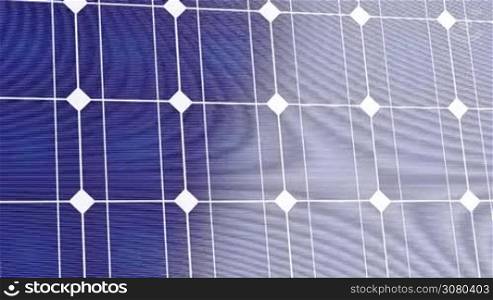 Close-up of solar panel, 3D animation