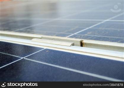 Close up of Solar Panel Clamp