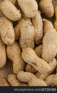 Close-up of some peanuts. background.