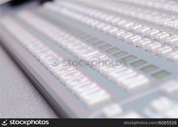 Close up of sound adjusting buttons