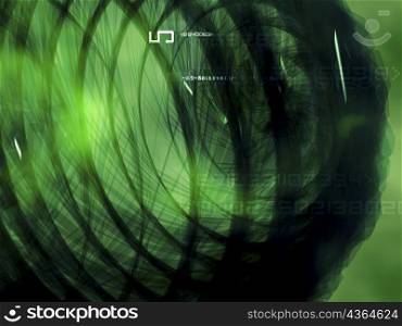 Close-up of spiral pattern on a green background
