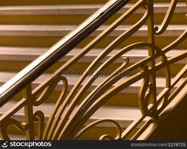 Close-up of staircase in the Grand Palace in Paris France