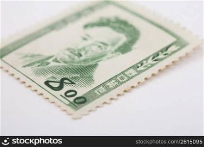 close up of stamp