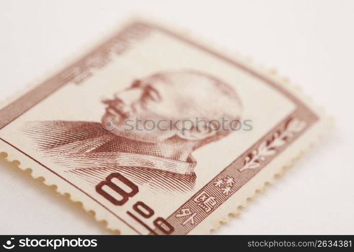 close up of stamp