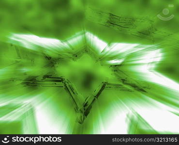 Close-up of star shape pattern on a green background