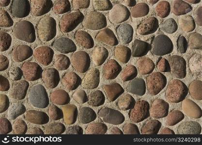 Close up of stones on wall
