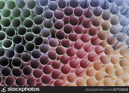 Close up of straws