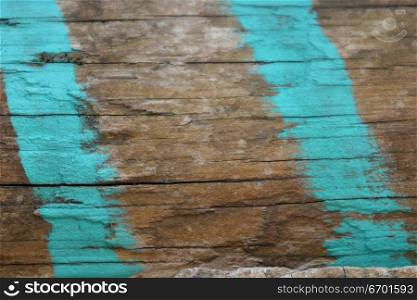 Close-up of stripes painted on a wooden surface