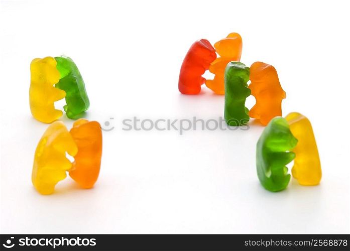 Close-up of teddy bear shaped jelly
