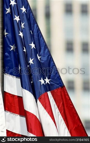 Close-up of the American flag