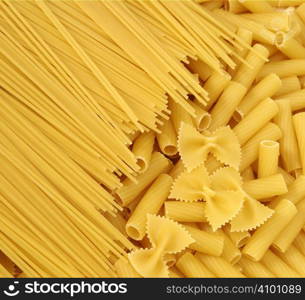 Close up of the background pasta