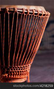 Close up of the Djembe head