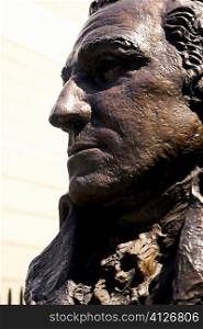 Close-up of the face of the statue of George Washington, Washington DC, USA