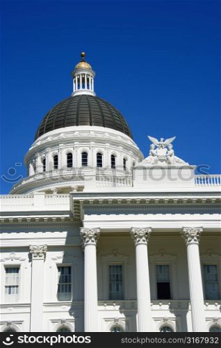 Close-up of the Sacramento Capitol building, California, USA.