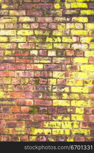 Close-up of the surface of a brick wall